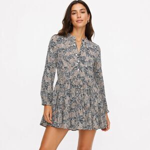 J. Crew Womens XXS Zebra Leopard Print Tiered Mini Dress Boho Safari Chic